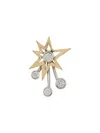 Le Ster 18kt Yellow Gold And White Diamond Rocket Right Earring In Gold