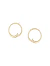 Le Ster 18kt Yellow Gold Diamond Pin Wheel Hoop Earrings In Gold
