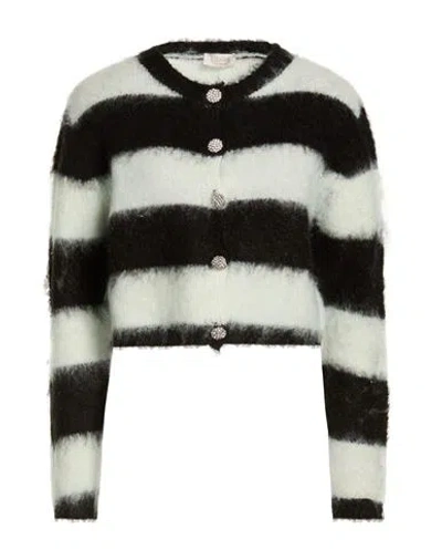 Le Streghe Tricot Woman Cardigan Black Size Onesize Mohair Wool, Wool, Acrylic, Polyamide, Elastane