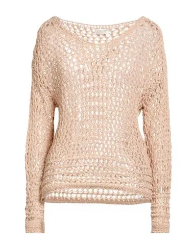 Le Streghe Tricot Woman Sweater Beige Size Onesize Acrylic, Polyamide In Neutral