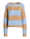 Le Streghe Tricot Woman Sweater Sky Blue Size Onesize Mohair Wool, Wool, Acrylic, Polyamide, Elastan In Blue