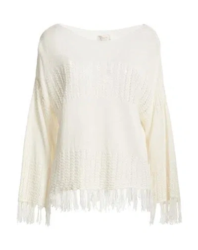 Le Streghe Tricot Woman Sweater White Size Onesize Linen, Viscose