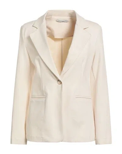 Le Streghe Woman Blazer Ivory Size L Viscose, Polyamide, Elastane In White