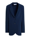 Le Streghe Woman Blazer Navy Size L Polyester, Viscose, Elastane