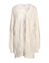 Le Streghe Woman Cardigan Cream Size Onesize Acrylic, Polyamide, Mohair Wool, Wool In White