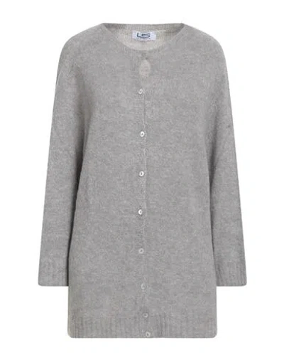 Le Streghe Woman Cardigan Grey Size Onesize Acrylic, Polyamide, Mohair Wool, Elastane In Gray