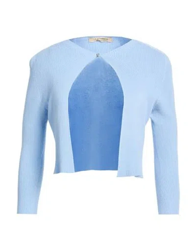 Le Streghe Woman Cardigan Light Blue Size Onesize Viscose, Polyamide