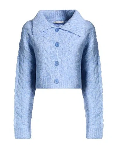 Le Streghe Woman Cardigan Sky Blue Size Onesize Polyester, Acrylic, Wool, Elastane