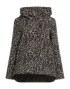 Le Streghe Woman Coat Dark Brown Size L Cotton, Polyester In Gray