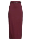 Le Streghe Woman Maxi Skirt Burgundy Size 10 Viscose, Polyamide, Elastane