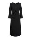 Le Streghe Woman Midi Dress Black Size M Polyester, Elastane In Black