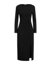 Le Streghe Woman Midi Dress Black Size M Viscose, Polyamide, Elastane