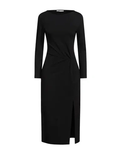 Le Streghe Woman Midi Dress Black Size M Viscose, Polyamide, Elastane