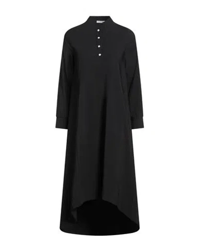 Le Streghe Woman Midi Dress Black Size M Viscose, Polyamide, Elastane