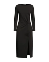 Le Streghe Woman Midi Dress Dark Brown Size M Viscose, Polyamide, Elastane
