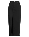 Le Streghe Woman Midi Skirt Black Size L Cotton, Elastane