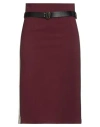 Le Streghe Woman Midi Skirt Burgundy Size L Viscose, Nylon, Elastane In Red
