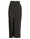 Le Streghe Woman Midi Skirt Dark Brown Size L Cotton, Elastane