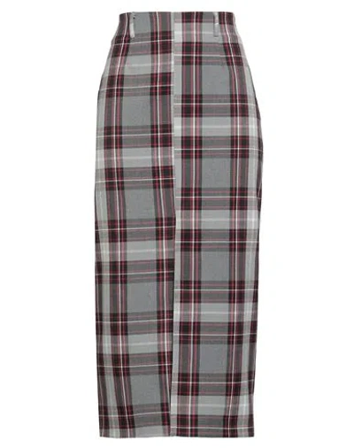 Le Streghe Woman Midi Skirt Grey Size M Polyester, Viscose, Elastane