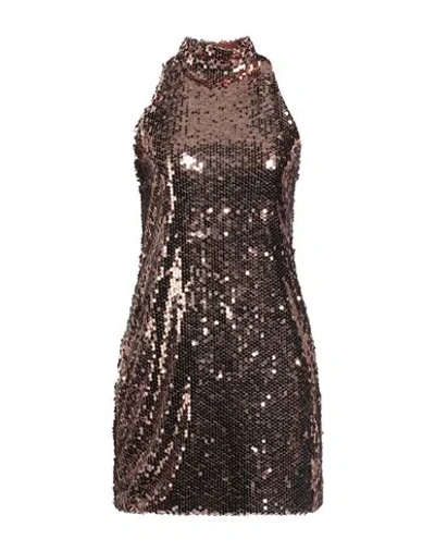 Le Streghe Woman Mini Dress Bronze Size M Polyester, Elastane In Yellow