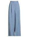 Le Streghe Woman Pants Azure Size L Viscose, Polyester