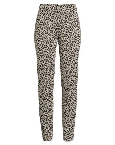 Le Streghe Woman Pants Beige Size 6 Viscose, Polyester, Elastane In Gray