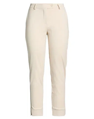Le Streghe Woman Pants Beige Size M Cotton, Nylon, Elastane In White