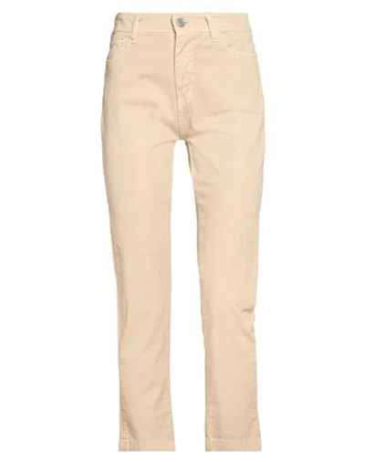 Le Streghe Woman Pants Beige Size Xs Cotton, Elastane In Neutral