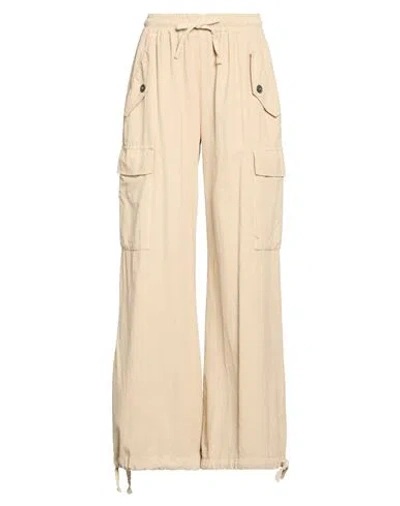 Le Streghe Woman Pants Beige Size Xs Cotton In Neutral