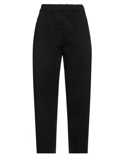 Le Streghe Woman Pants Black Size 6 Cotton, Elastane