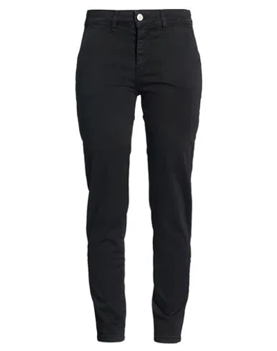 Le Streghe Woman Pants Black Size L Cotton, Elastane In Blue