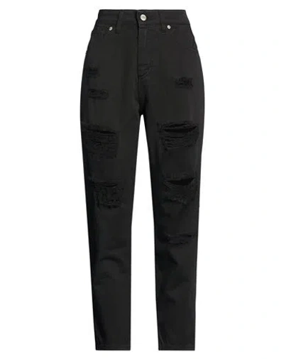 Le Streghe Woman Pants Black Size L Cotton, Elastane