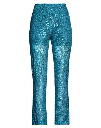 Le Streghe Woman Pants Blue Size S Polyester