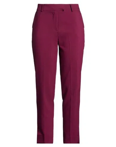 Le Streghe Woman Pants Burgundy Size L Polyester, Viscose, Elastane In Pink