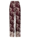 Le Streghe Woman Pants Burgundy Size L Viscose In Red