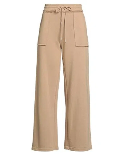 Le Streghe Woman Pants Camel Size M Cotton
