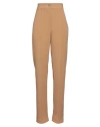 Le Streghe Woman Pants Camel Size S Polyester, Elastane In Beige