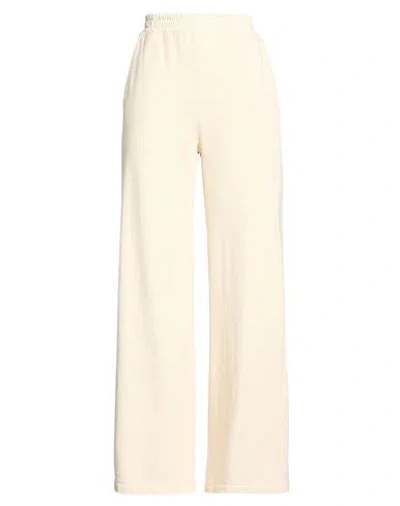 Le Streghe Woman Pants Cream Size S Cotton In Neutral