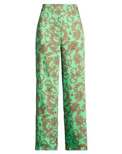 Le Streghe Woman Pants Green Size M Polyester