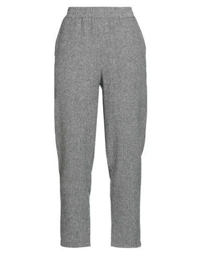 Le Streghe Woman Pants Grey Size M Cotton, Polyester In Gray