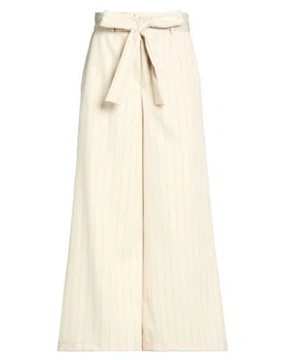 Le Streghe Woman Pants Ivory Size Xs Polyester, Elastane, Viscose In White