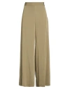 Le Streghe Woman Pants Military Green Size S Viscose, Polyamide In Brown