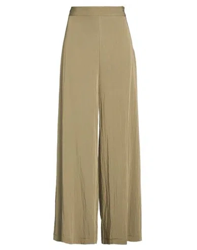 Le Streghe Woman Pants Military Green Size S Viscose, Polyamide In Brown