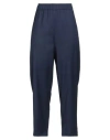 Le Streghe Woman Pants Navy Size L Polyester, Viscose, Elastane