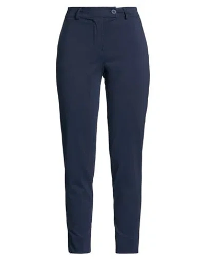 Le Streghe Woman Pants Navy Size M Cotton, Nylon, Elastane In Blue