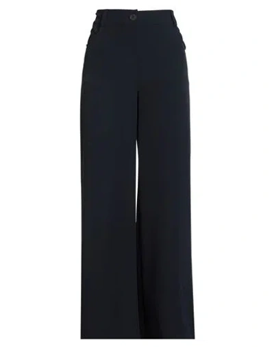 Le Streghe Woman Pants Navy Size M Polyester, Elastane