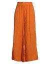 Le Streghe Woman Pants Orange Size M Cotton