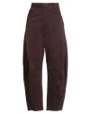 Le Streghe Woman Pants Plum Size M Cotton, Elastane