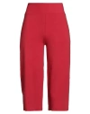 Le Streghe Woman Pants Red Size M Viscose, Nylon, Elastic Fibres