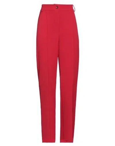 Le Streghe Woman Pants Red Size Xs Polyester, Elastane